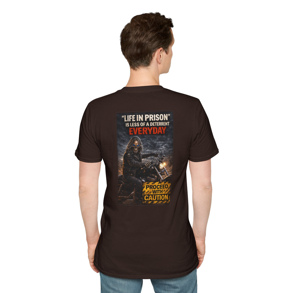 “Life in Prison Is Less of a Deterrent Everyday” Graphic Tee (Badman)