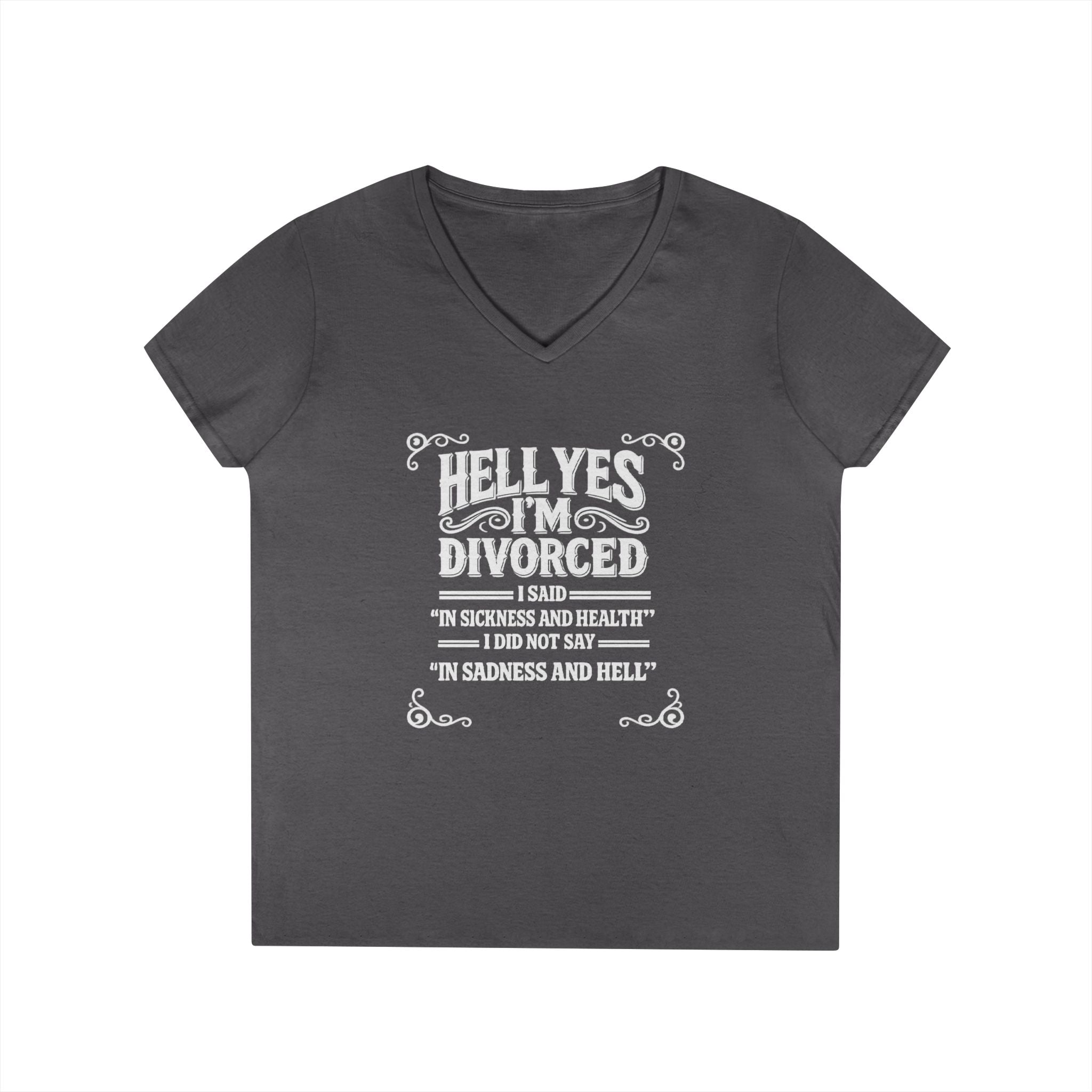 “Hell Yes I’m Divorced” Funny Separation Shirt – Divorced V-Neck Tee
