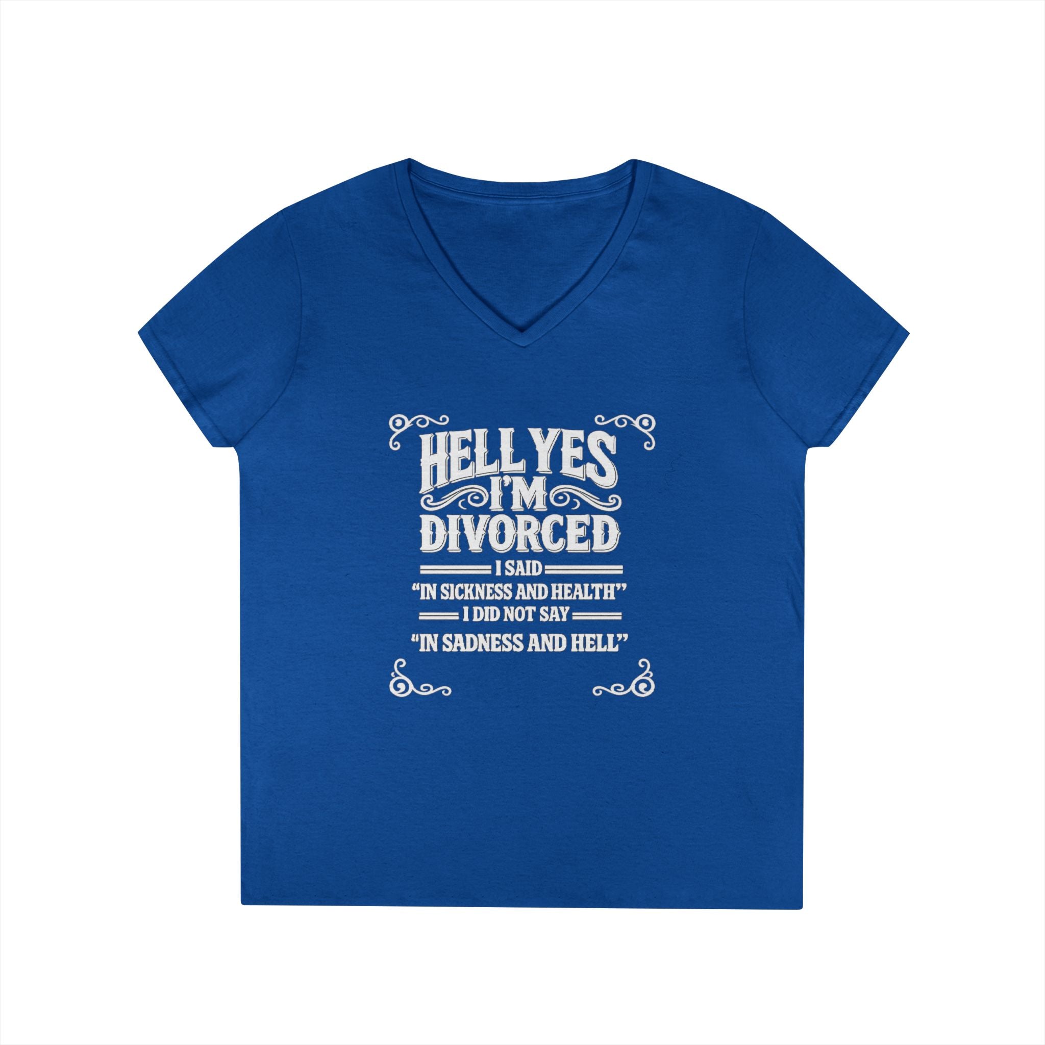 “Hell Yes I’m Divorced” Funny Separation Shirt – Divorced V-Neck Tee