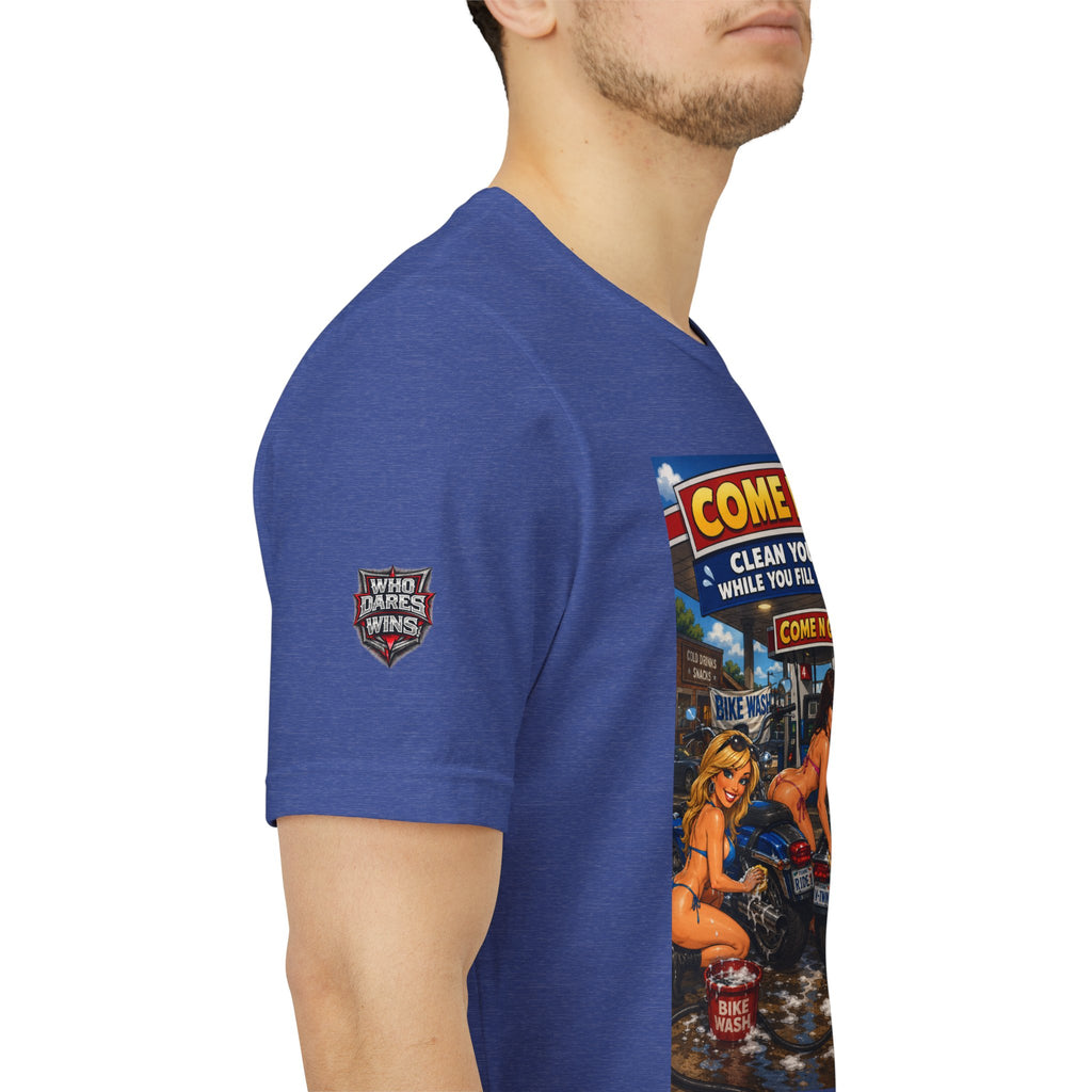 “Come N Go” Retro Mechanic Artwork — Vintage Pinup Garage Tee