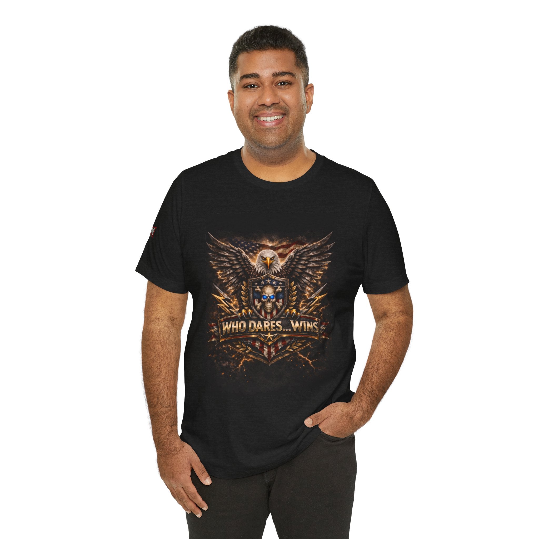 Who Dares Wins Patriotic Eagle Graphic Tee