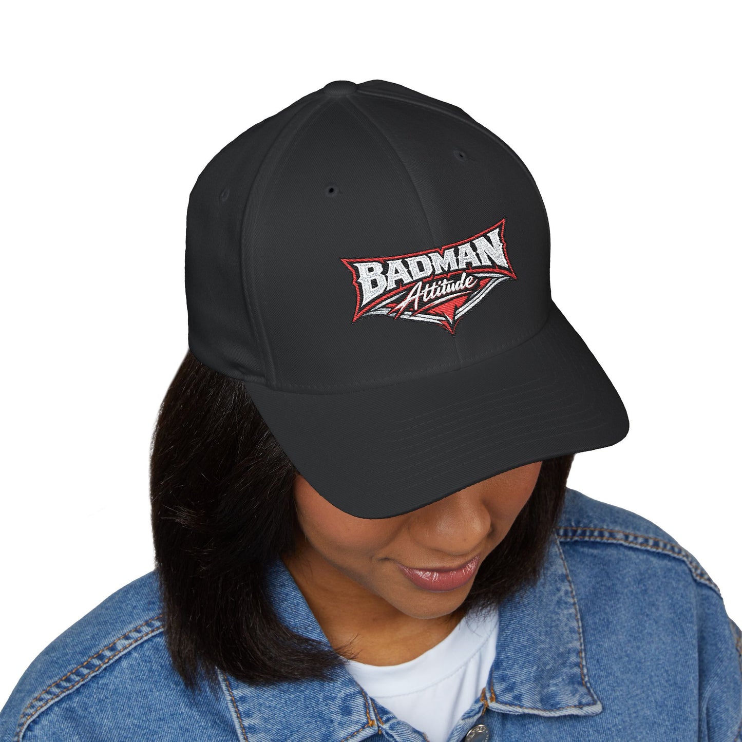 Badman Attitude Embroidered Fitted Cap