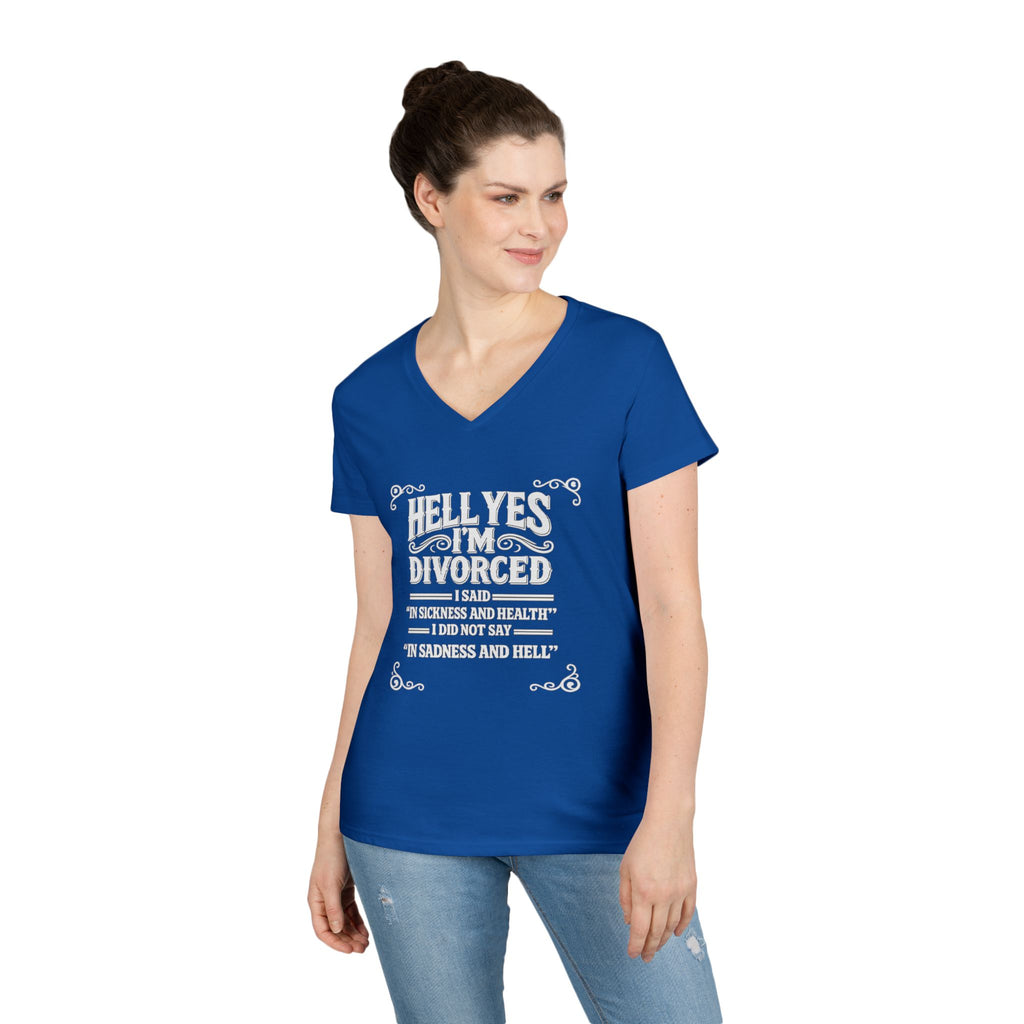 “Hell Yes I’m Divorced” Funny Separation Shirt – Divorced V-Neck Tee