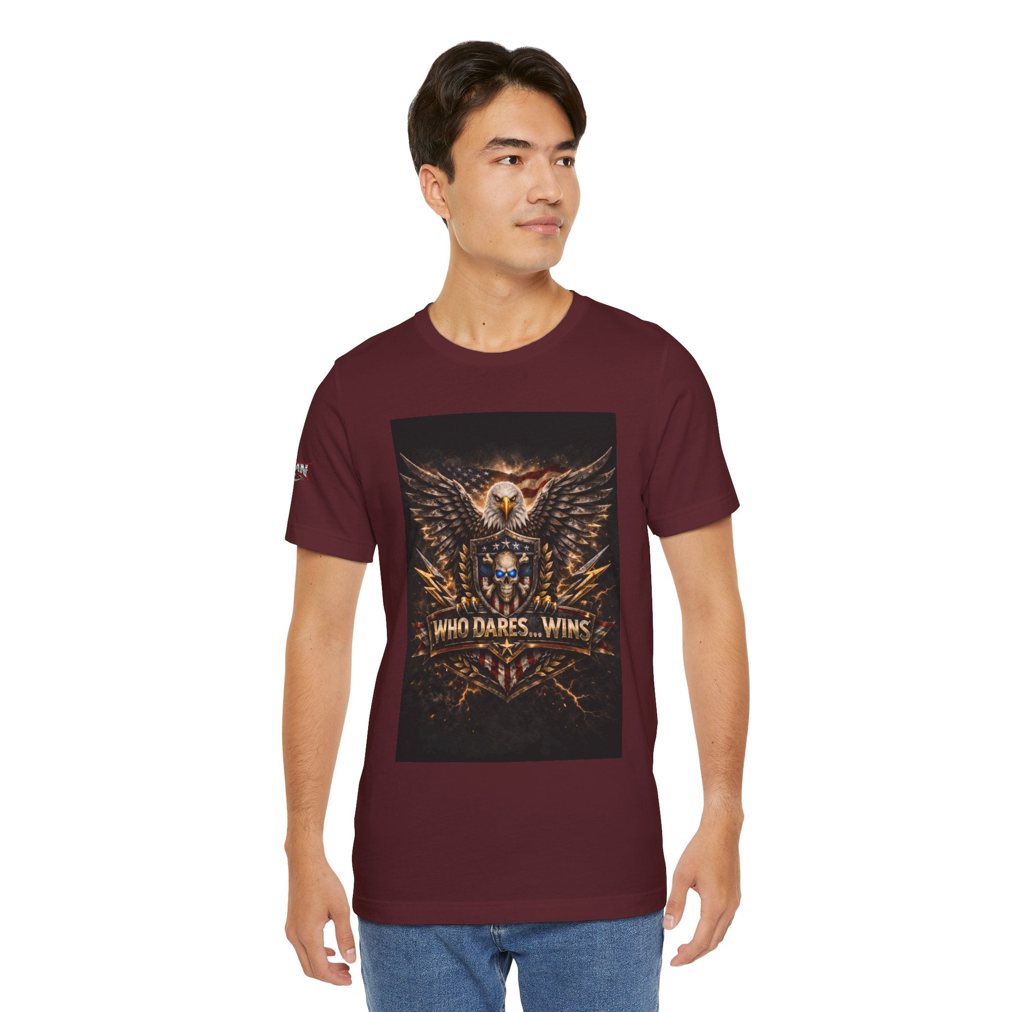 Who Dares Wins Patriotic Eagle Graphic Tee