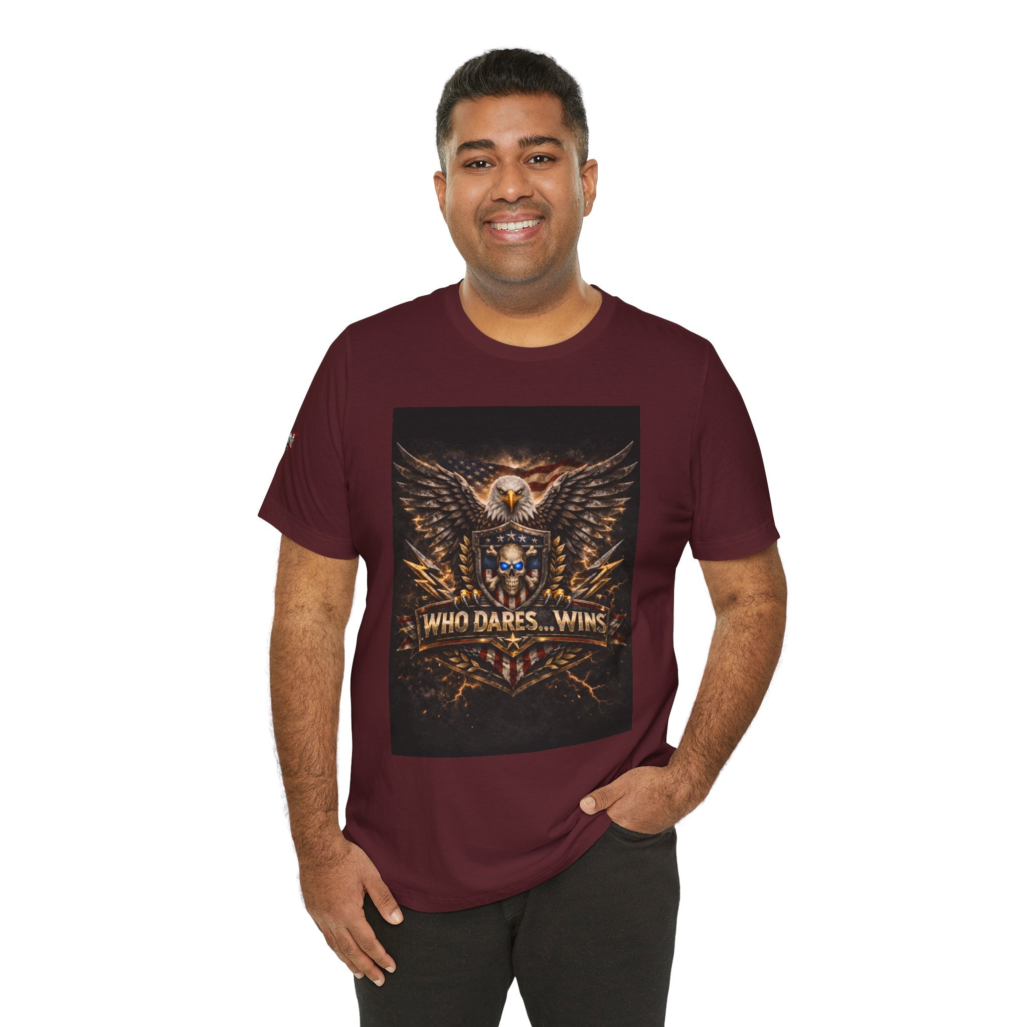 Who Dares Wins Patriotic Eagle Graphic Tee