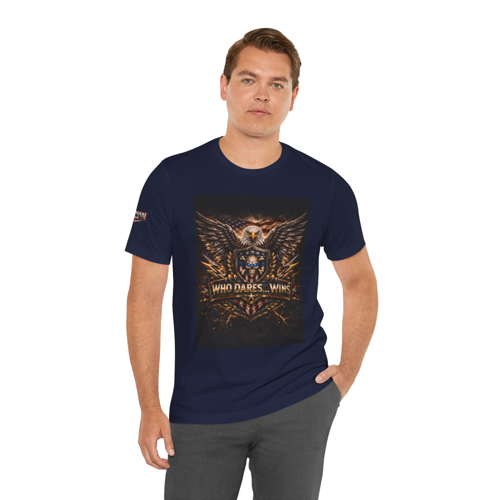 Who Dares Wins Patriotic Eagle Graphic Tee