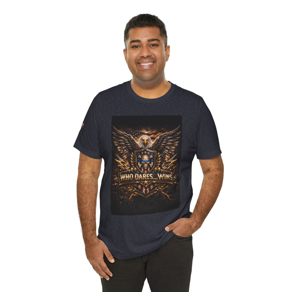Who Dares Wins Patriotic Eagle Graphic Tee