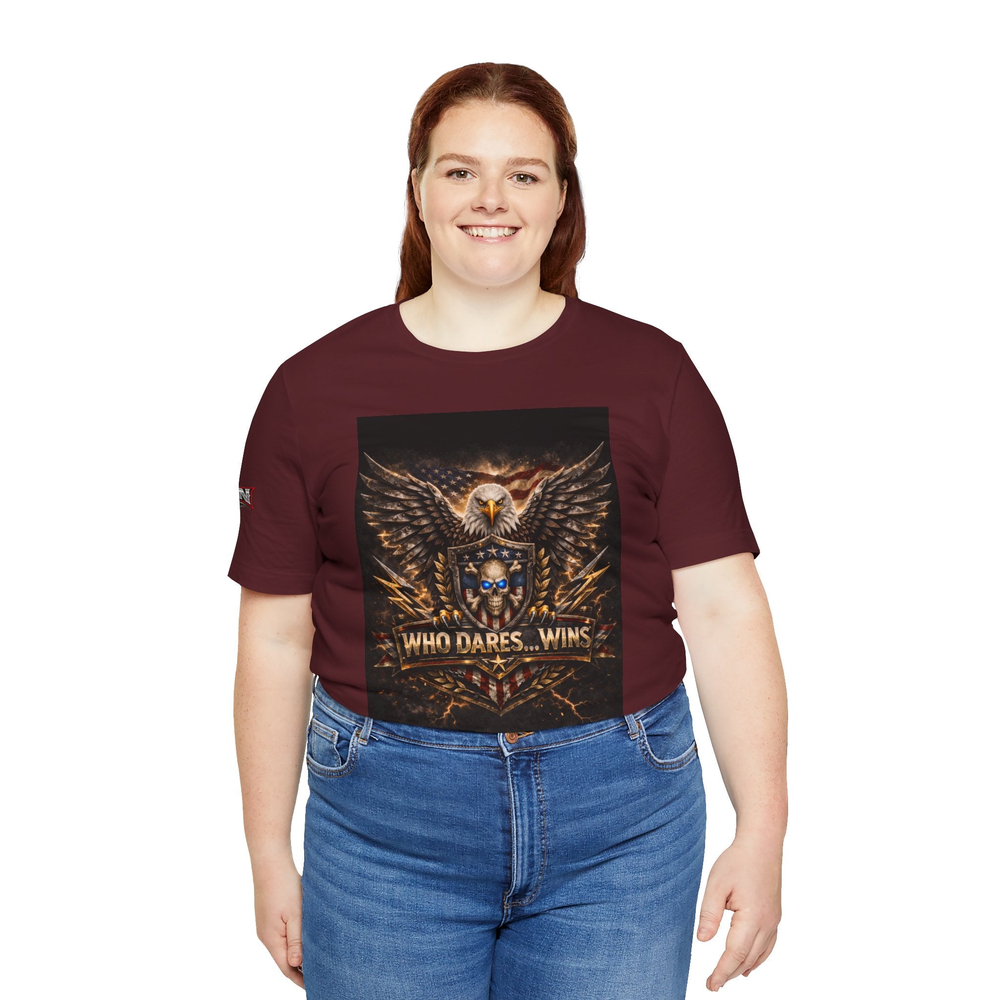 Who Dares Wins Patriotic Eagle Graphic Tee