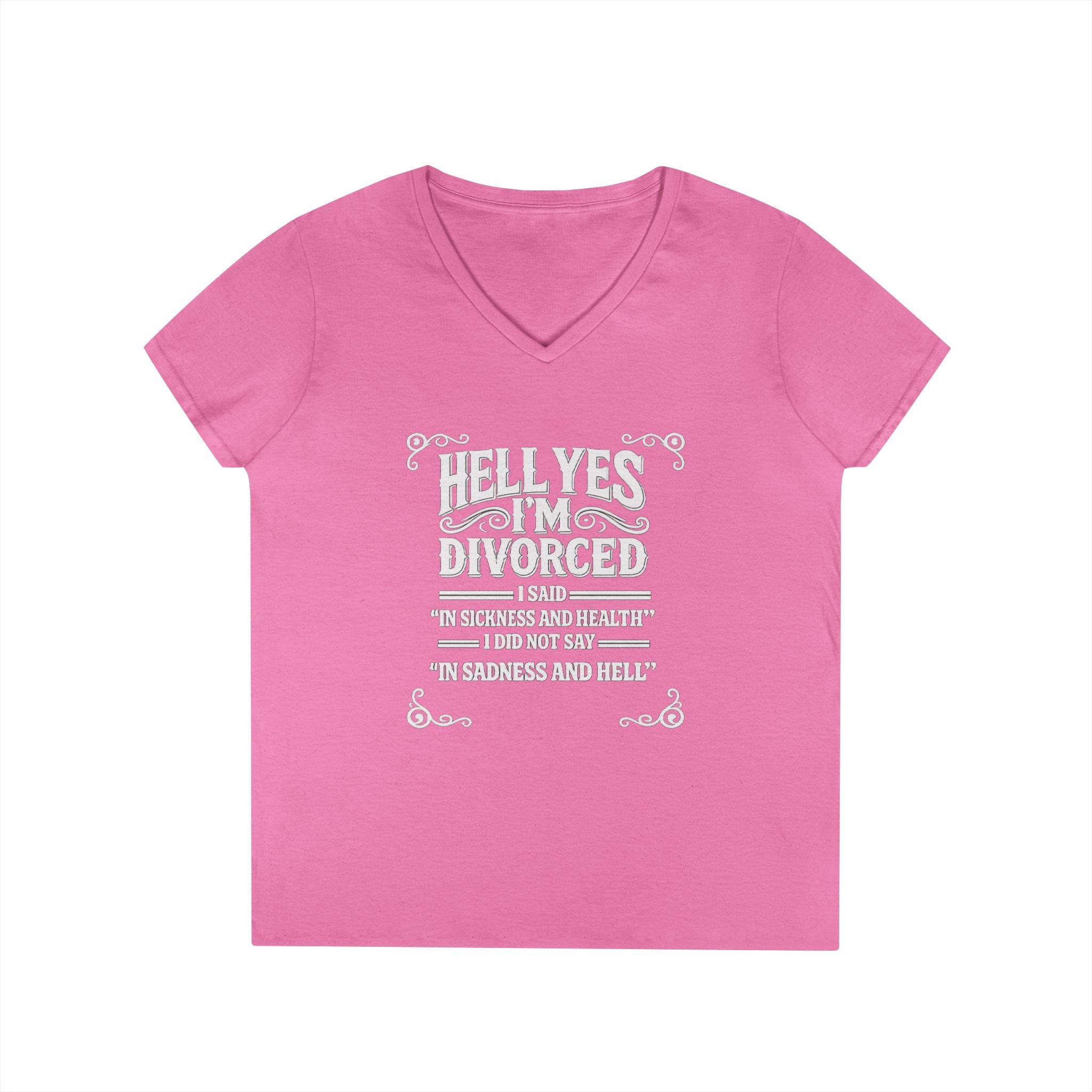 “Hell Yes I’m Divorced” Funny Separation Shirt – Divorced V-Neck Tee