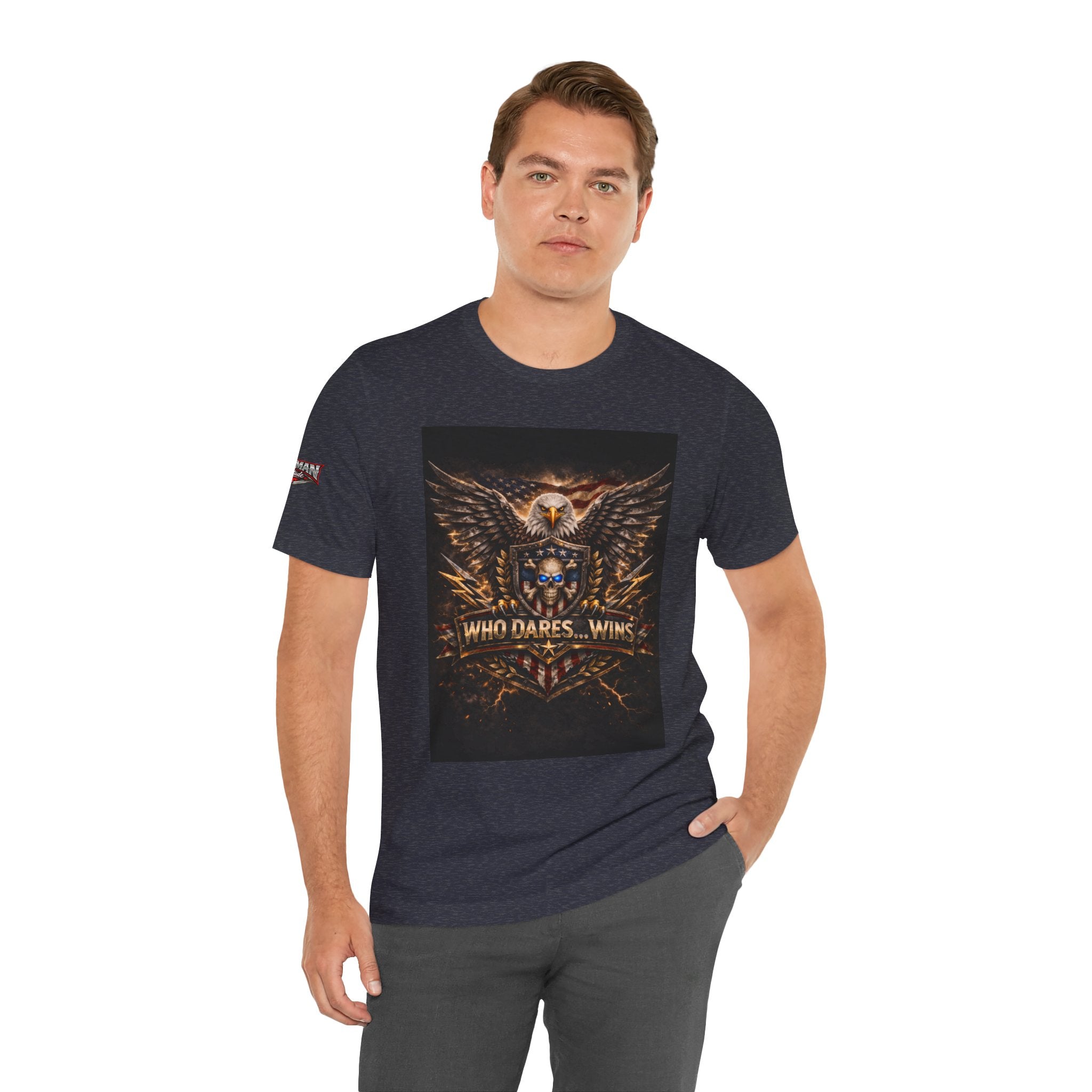 Who Dares Wins Patriotic Eagle Graphic Tee