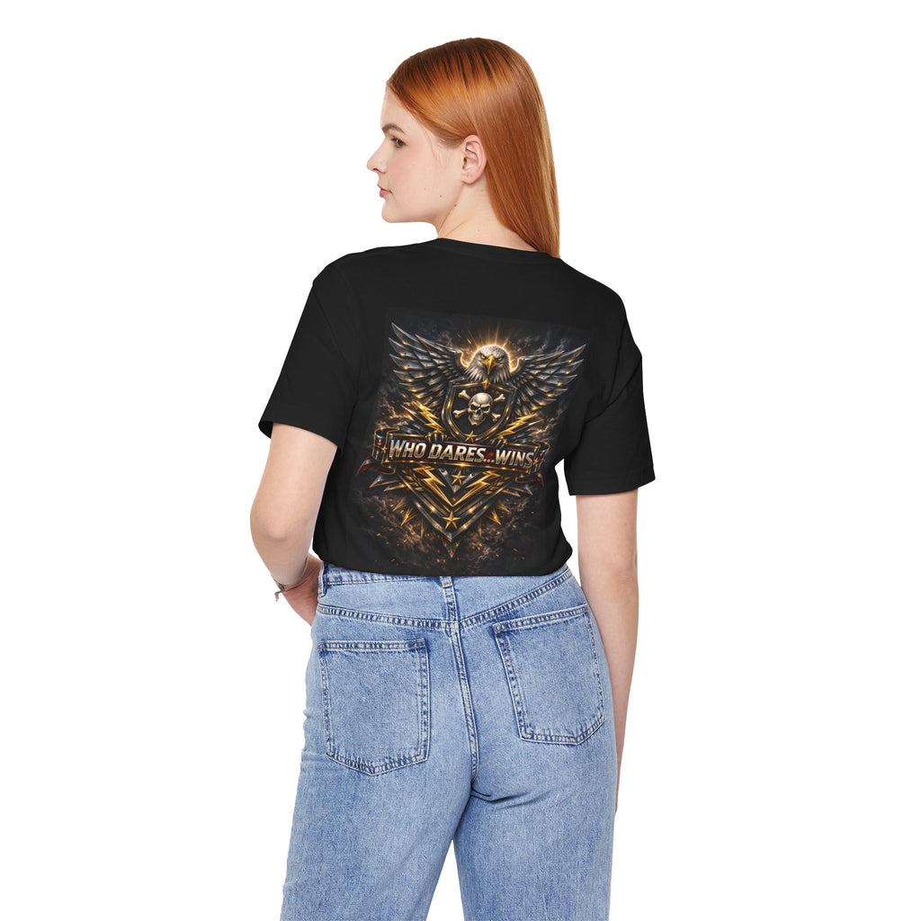 WHO DARES… WINS – Eagle Back Print Tee