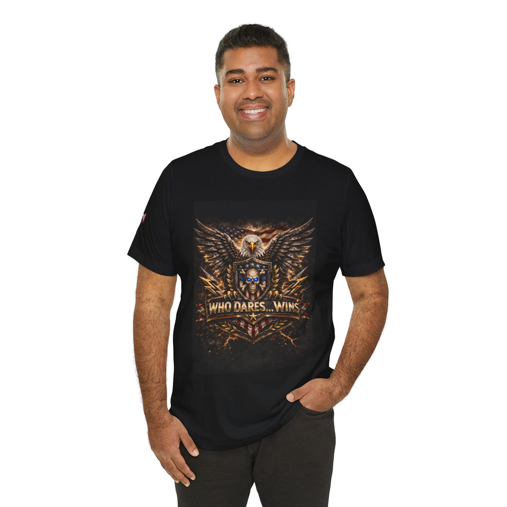 Who Dares Wins Patriotic Eagle Graphic Tee