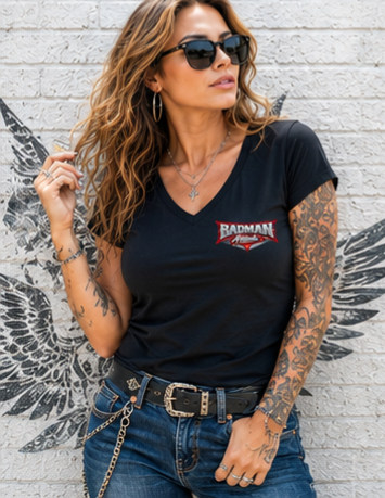 “I Don’t Make Bad Decisions, I Just Date Them” Skull & Glam Graphic Tee —  Ladies' V-Neck T-Shirt