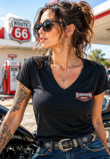 “I Don’t Make Bad Decisions, I Just Date Them” Skull & Glam Graphic Tee —  Ladies' V-Neck T-Shirt