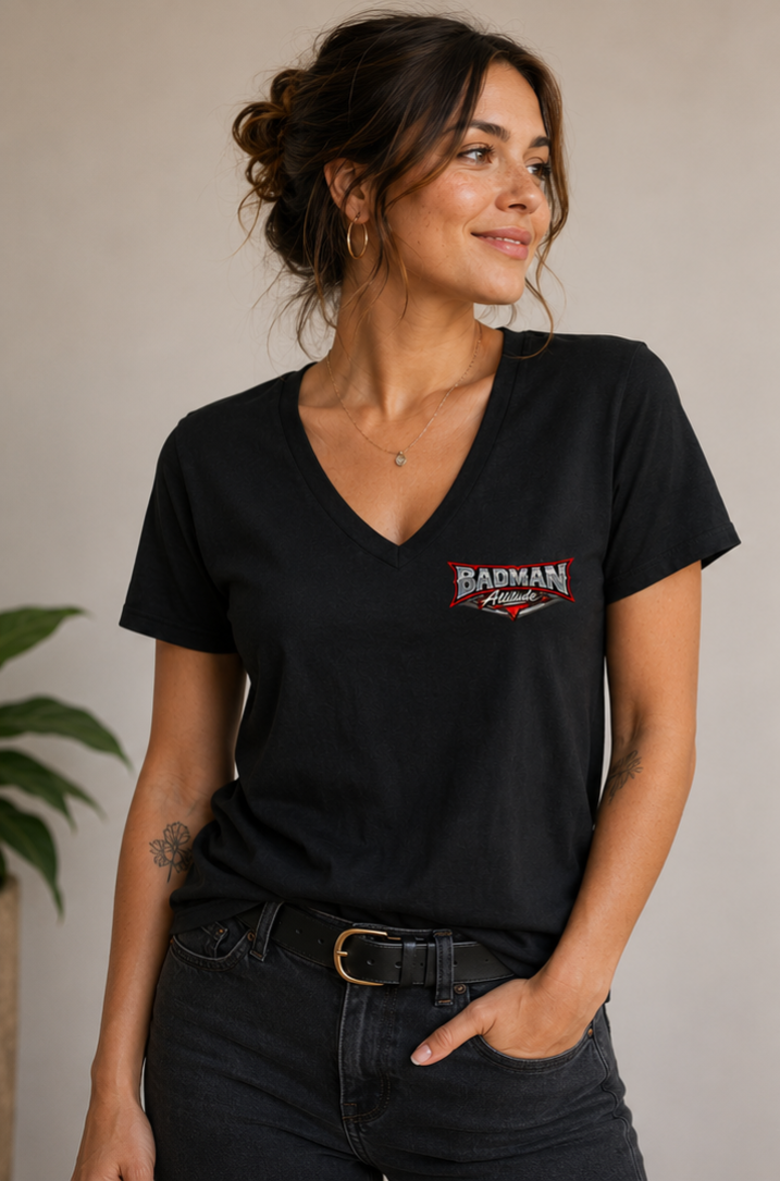 "Who Needs Roses? Give Me Red Flags" Graphic Tee — V-Neck T-Shirt
