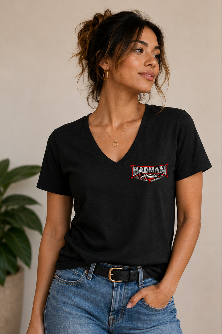 "Who Needs Roses? Give Me Red Flags" Graphic Tee — V-Neck T-Shirt