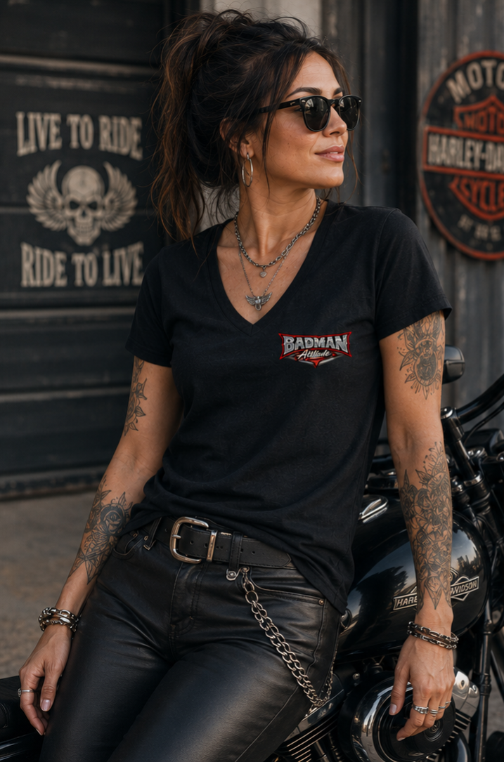 "Who Needs Roses? Give Me Red Flags" Graphic Tee — V-Neck T-Shirt