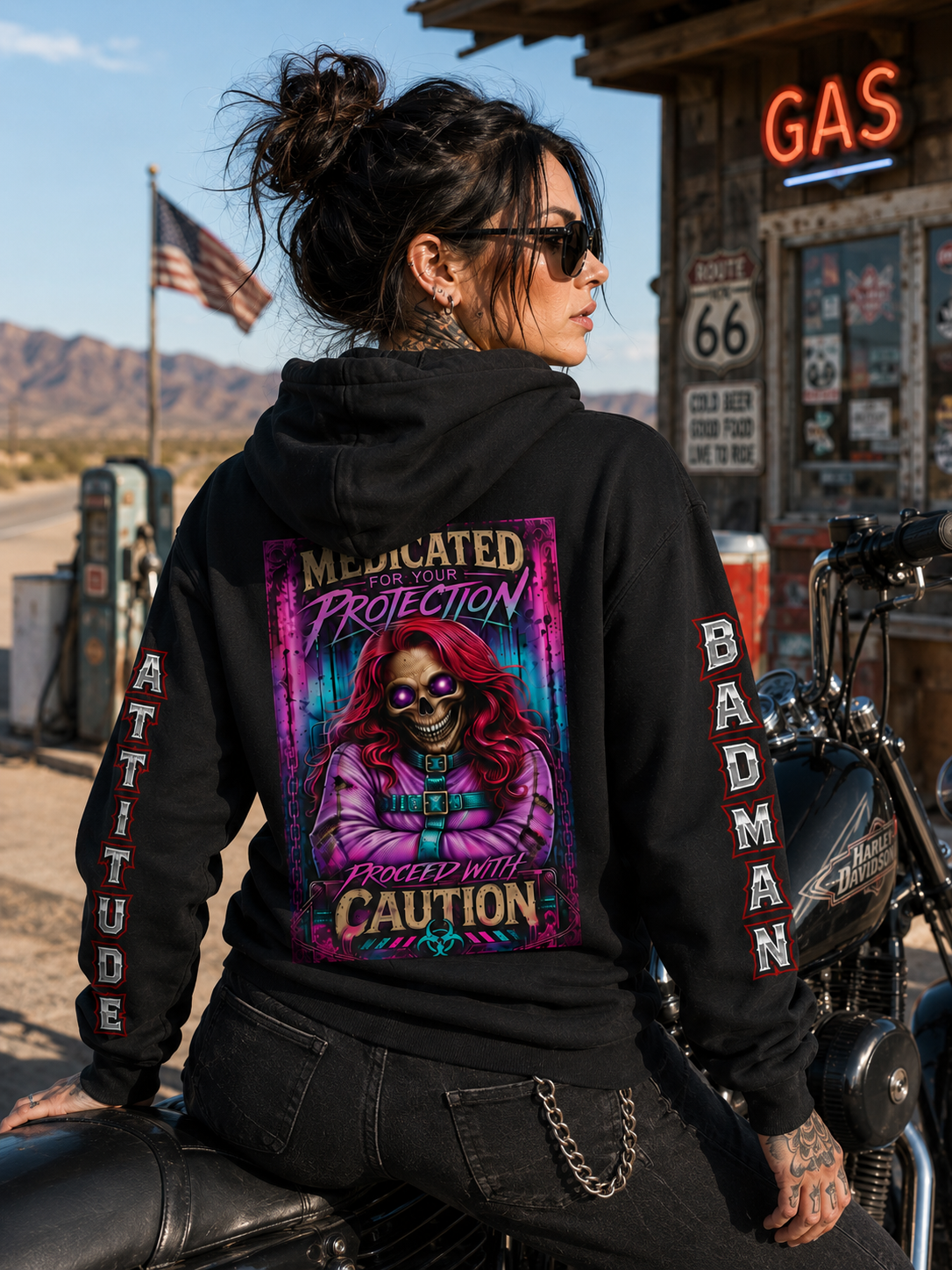 Medicated For Your Protection – Rebel Queen Edition Hoodie
