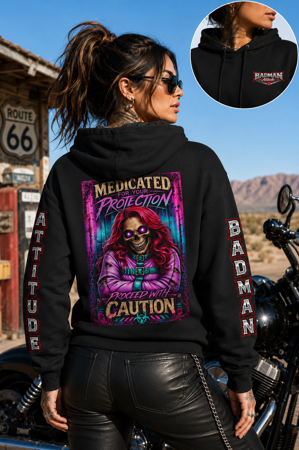 Medicated For Your Protection – Rebel Queen Edition Hoodie