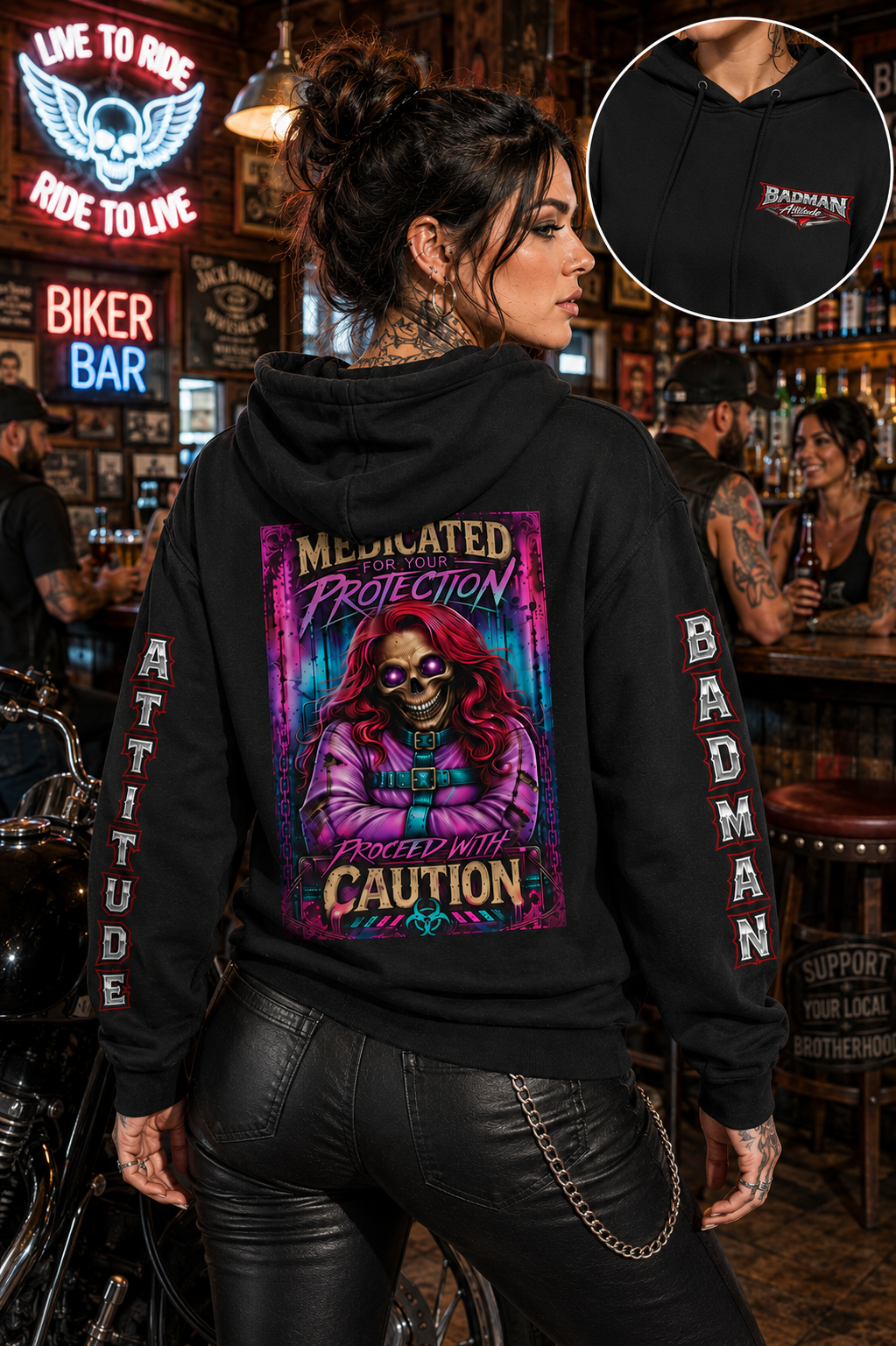 Medicated For Your Protection – Rebel Queen Edition Hoodie
