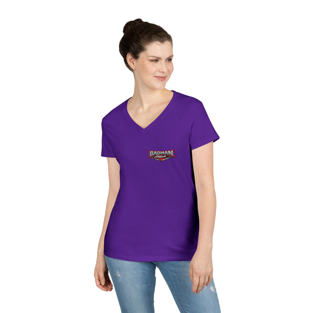 “I Don’t Make Bad Decisions, I Just Date Them” Skull & Glam Graphic Tee —  Ladies' V-Neck T-Shirt