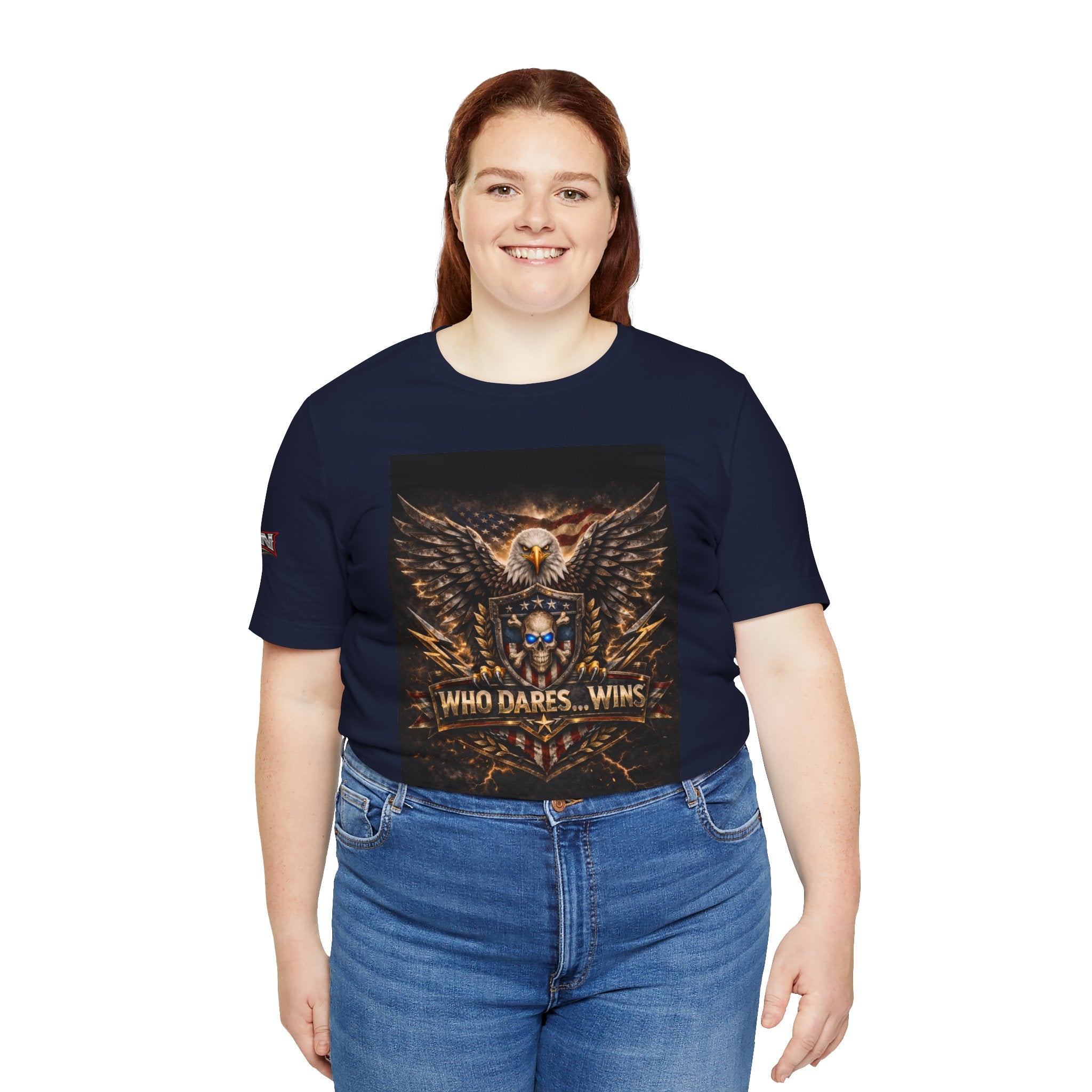 Who Dares Wins Patriotic Eagle Graphic Tee