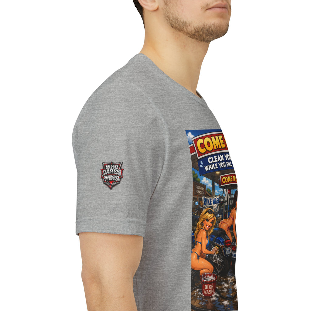 “Come N Go” Retro Mechanic Artwork — Vintage Pinup Garage Tee