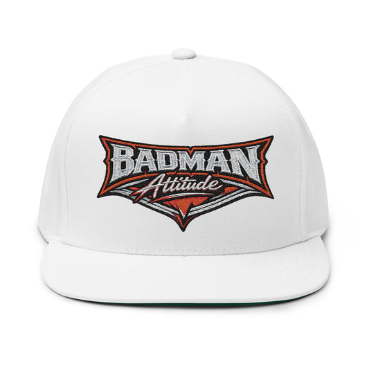 Badman Attitude Embroidered Flat Bill Cap