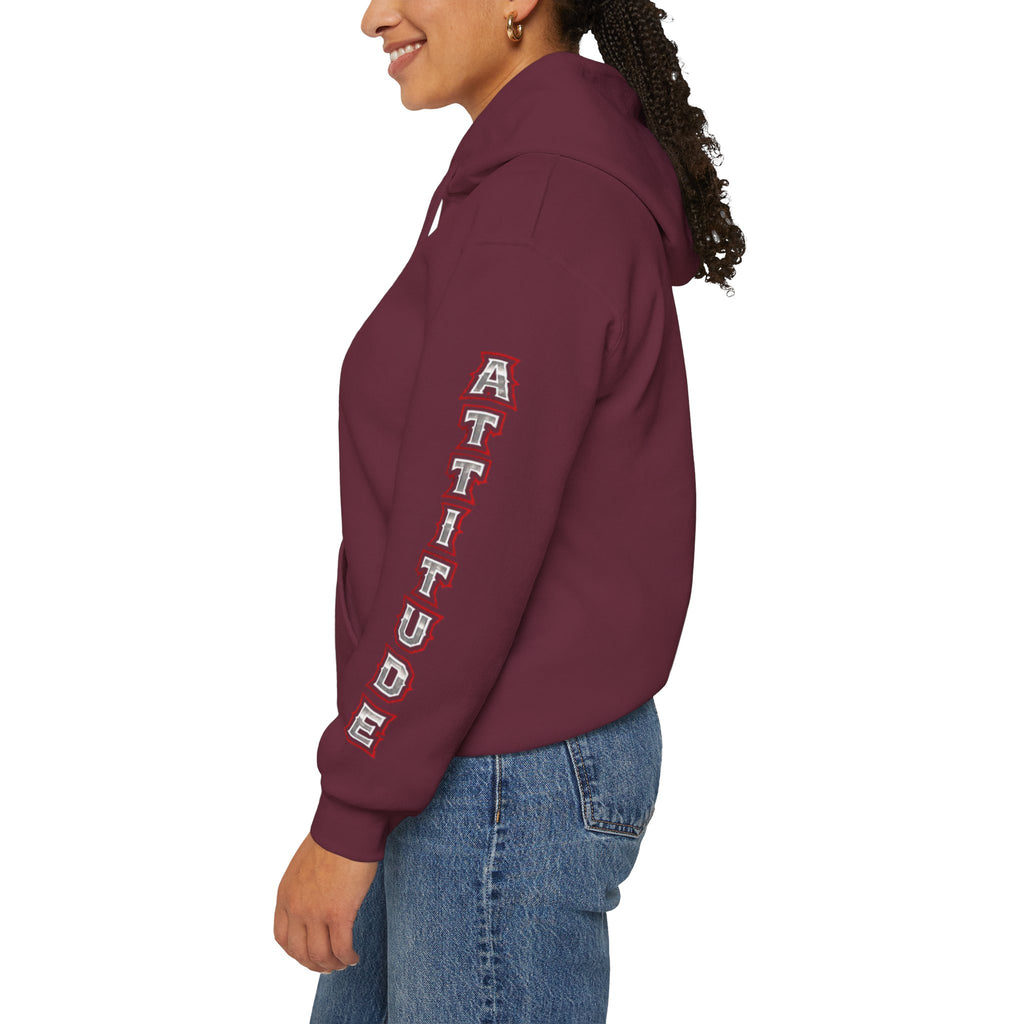 Badman Attitude Hoodie — Graphic Sleeve Logo Hooded Sweatshirt