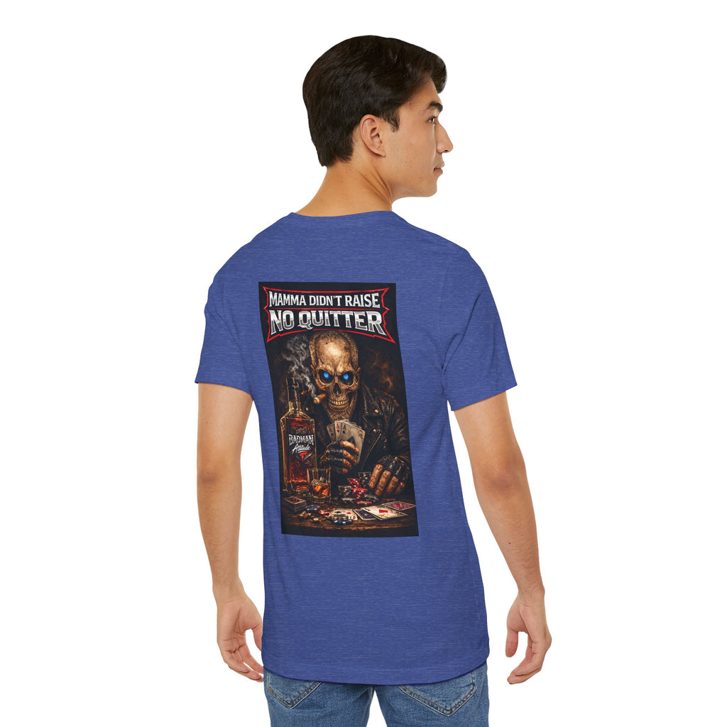 No Quitter Skull Poker T‑Shirt