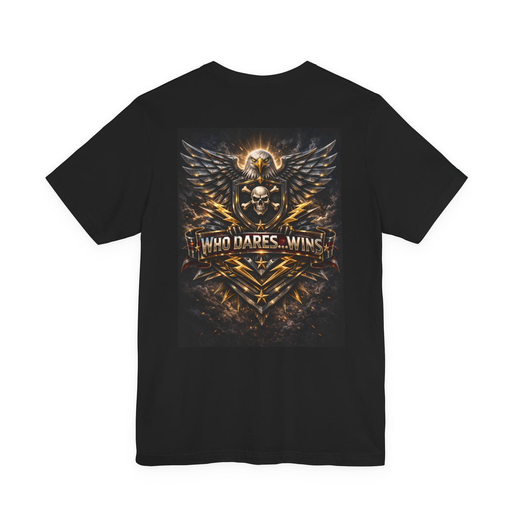 WHO DARES… WINS – Eagle Back Print Tee