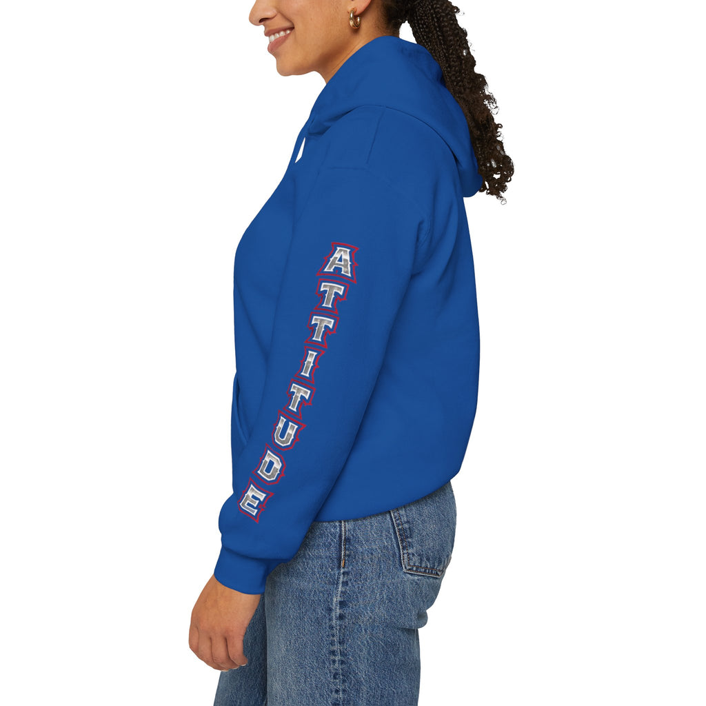 Badman Attitude Hoodie — Graphic Sleeve Logo Hooded Sweatshirt