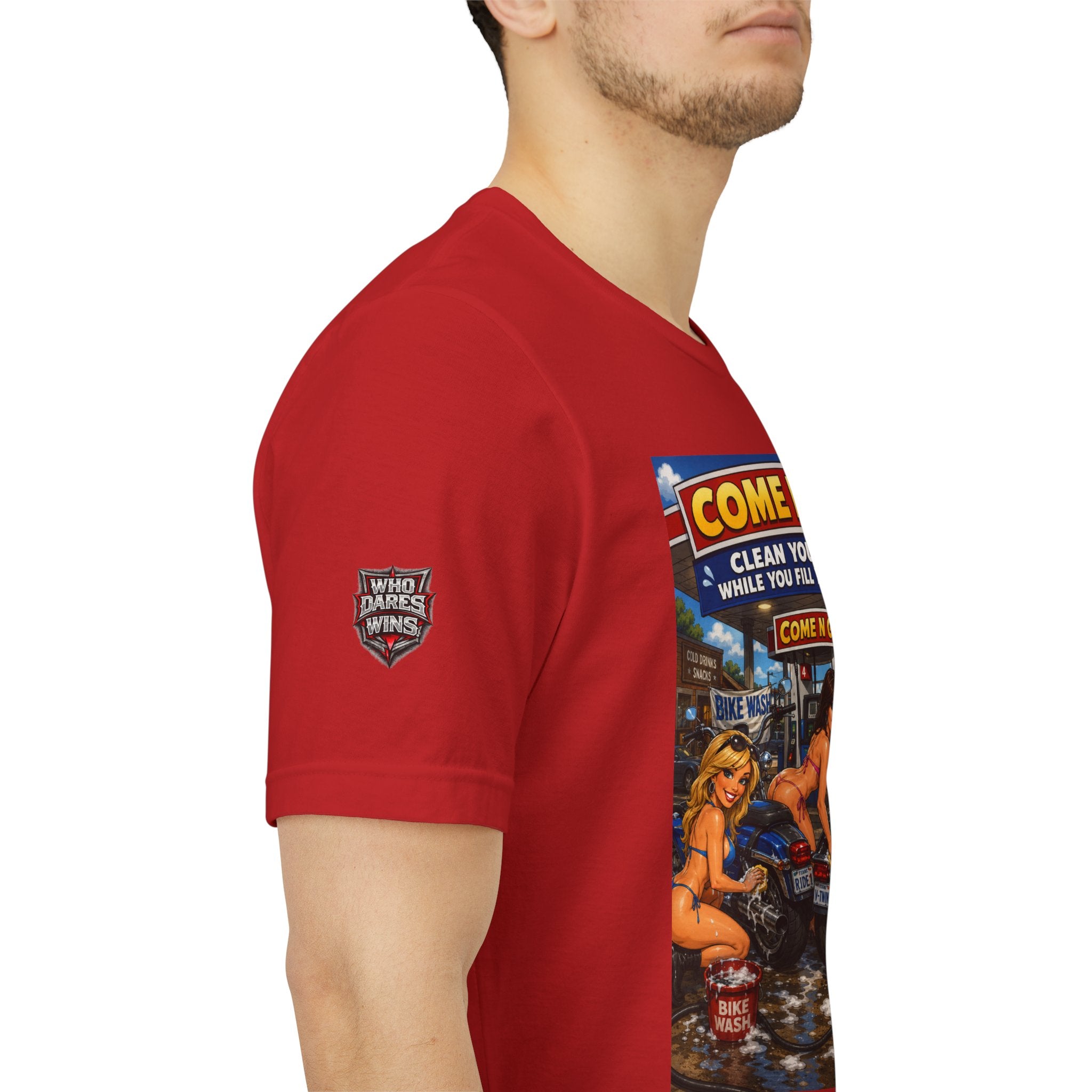 “Come N Go” Retro Mechanic Artwork — Vintage Pinup Garage Tee