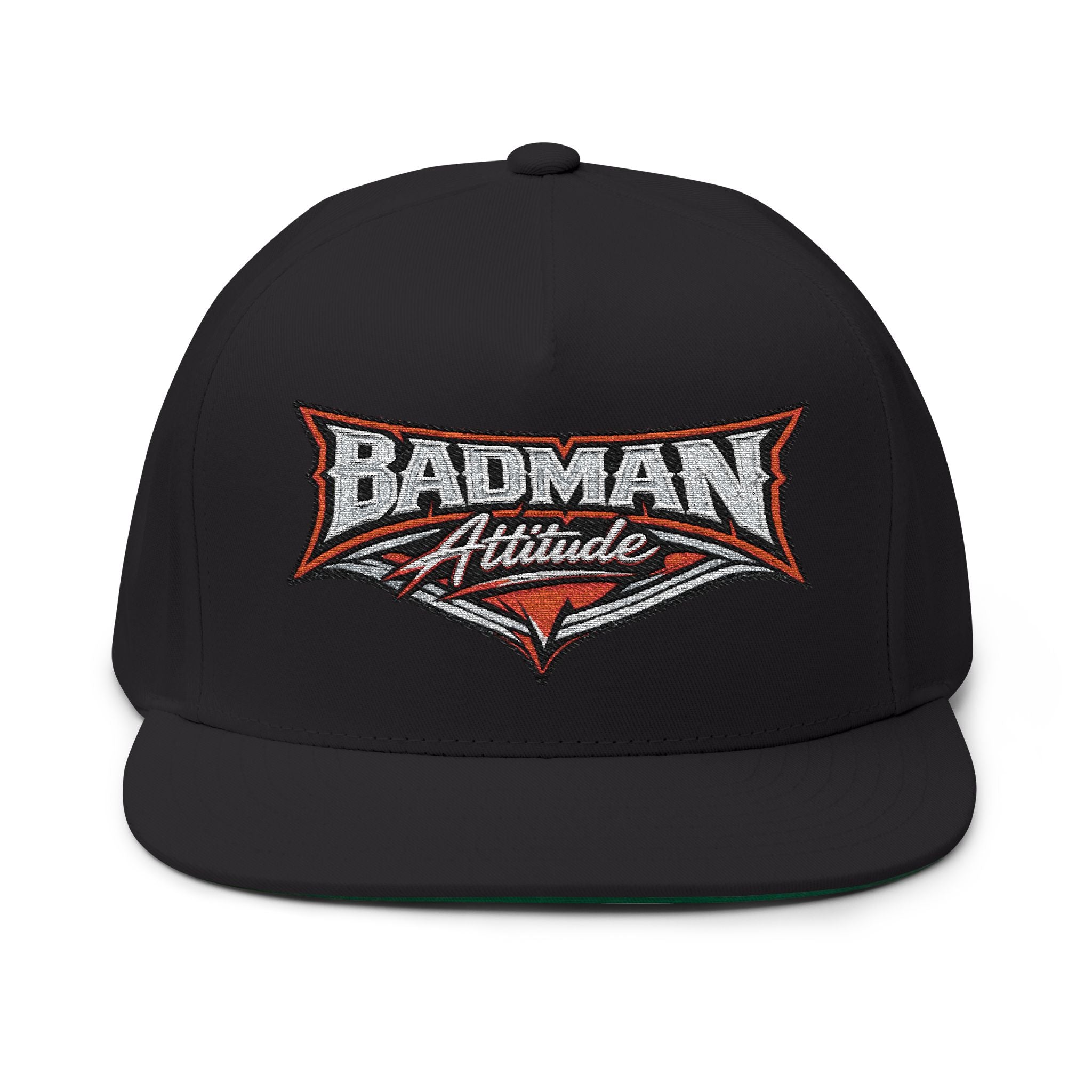 Badman Attitude Embroidered Flat Bill Cap