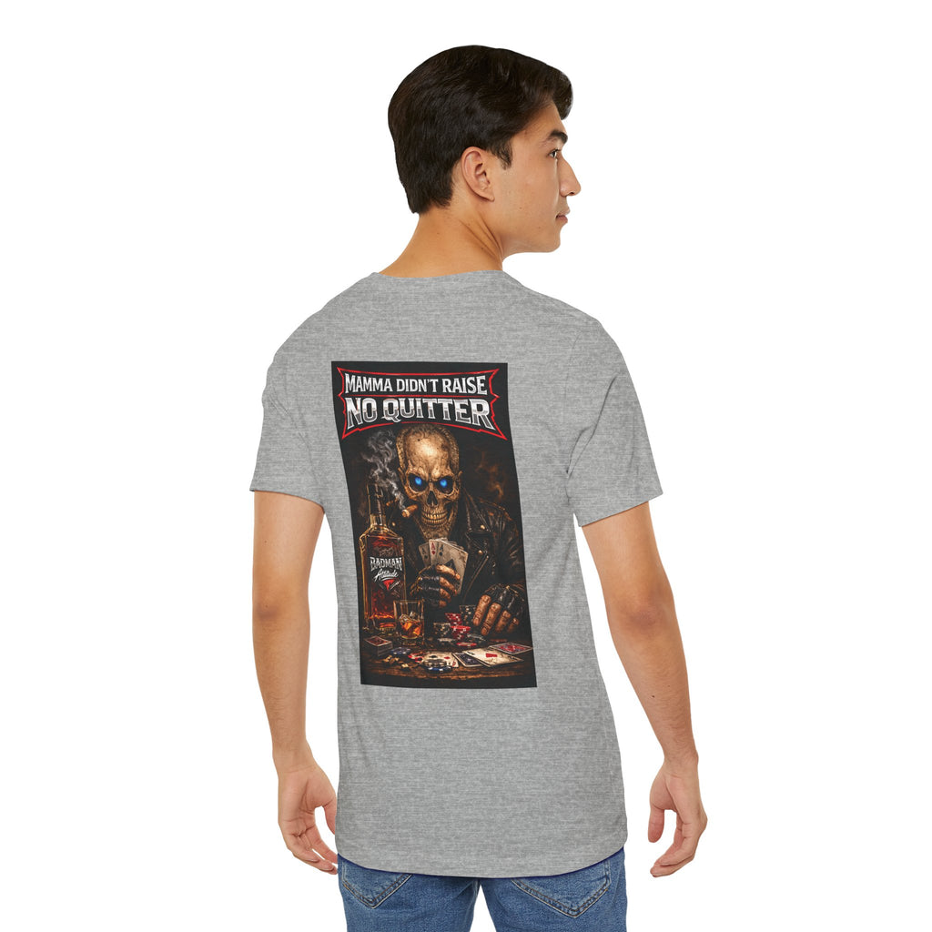 No Quitter Skull Poker T‑Shirt