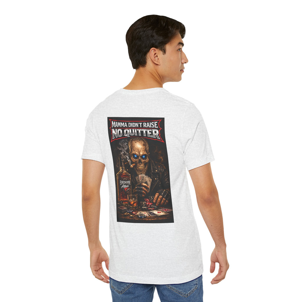 No Quitter Skull Poker T‑Shirt