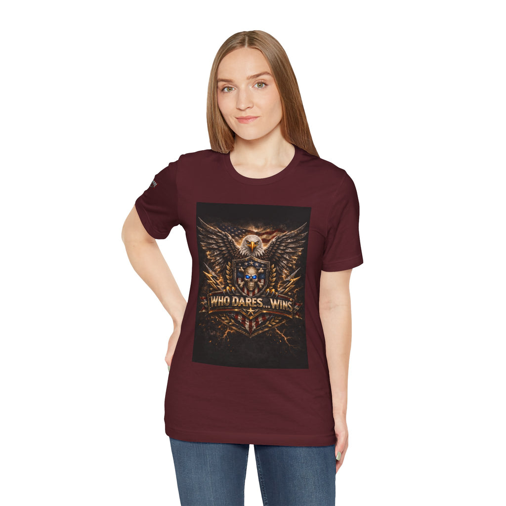 Who Dares Wins Patriotic Eagle Graphic Tee