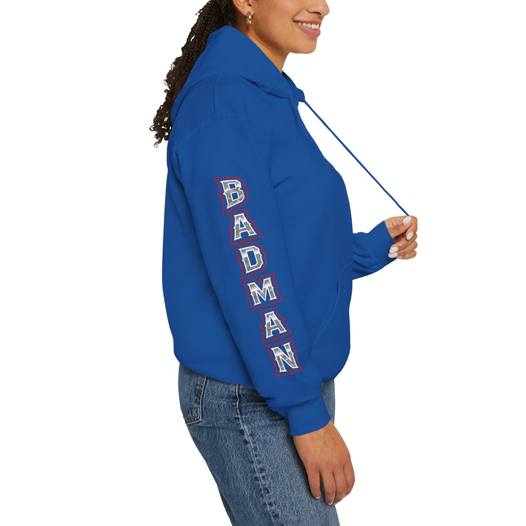 Badman Attitude Hoodie — Graphic Sleeve Logo Hooded Sweatshirt