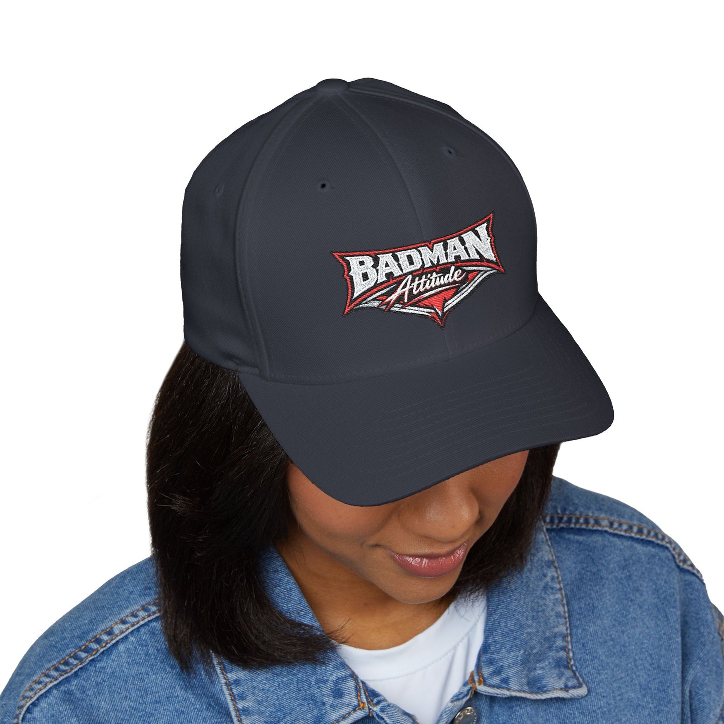 Badman Attitude Embroidered Fitted Cap