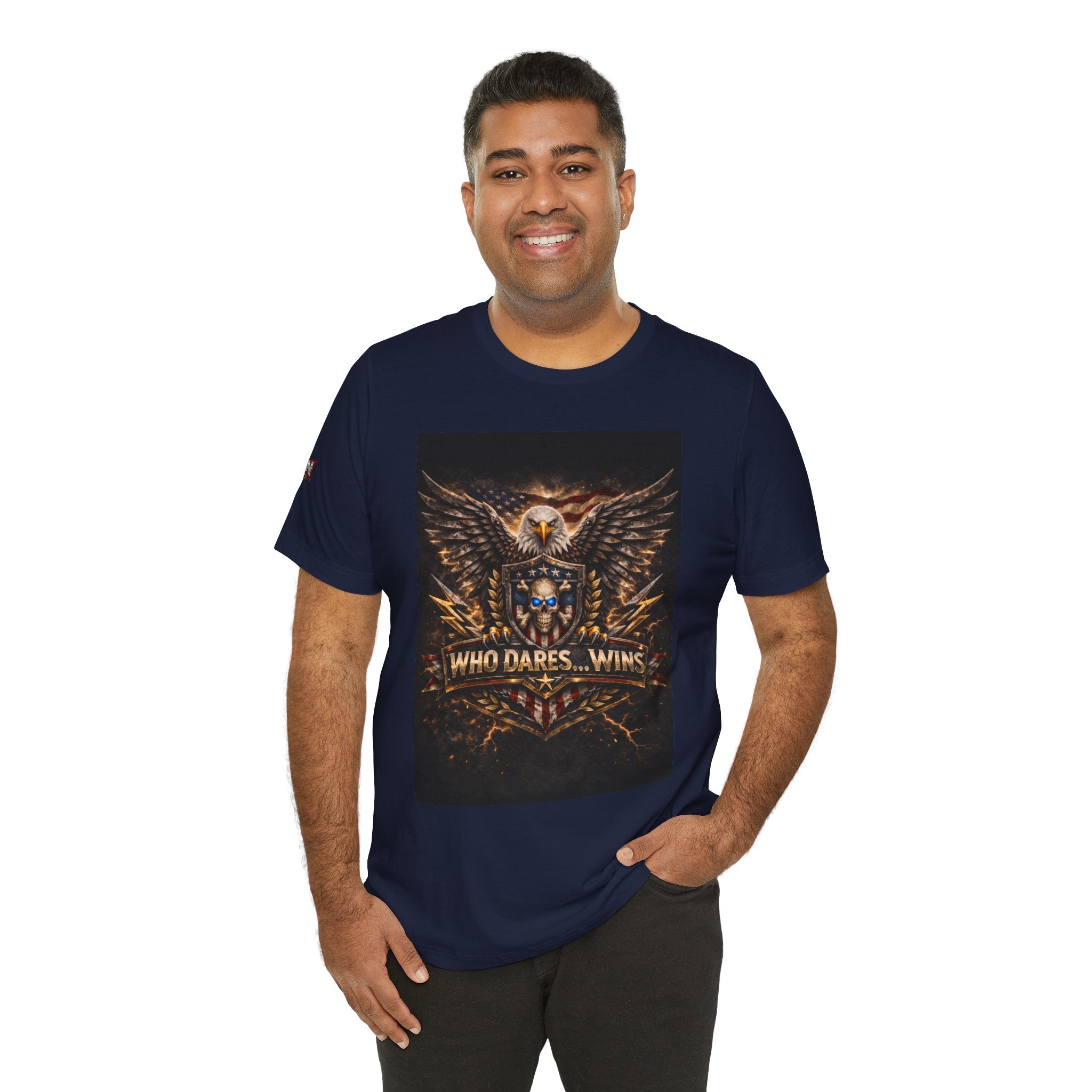 Who Dares Wins Patriotic Eagle Graphic Tee