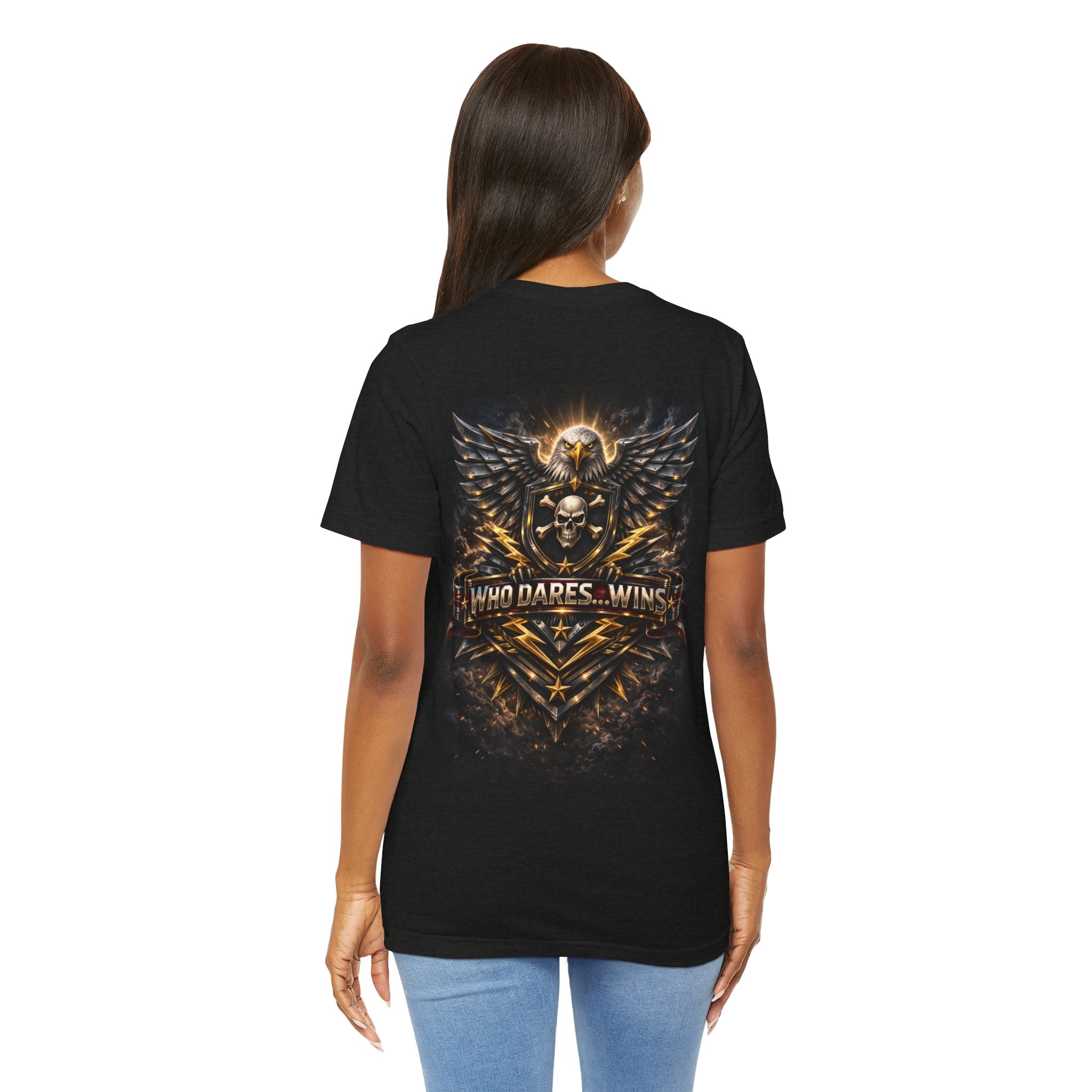 WHO DARES… WINS – Eagle Back Print Tee