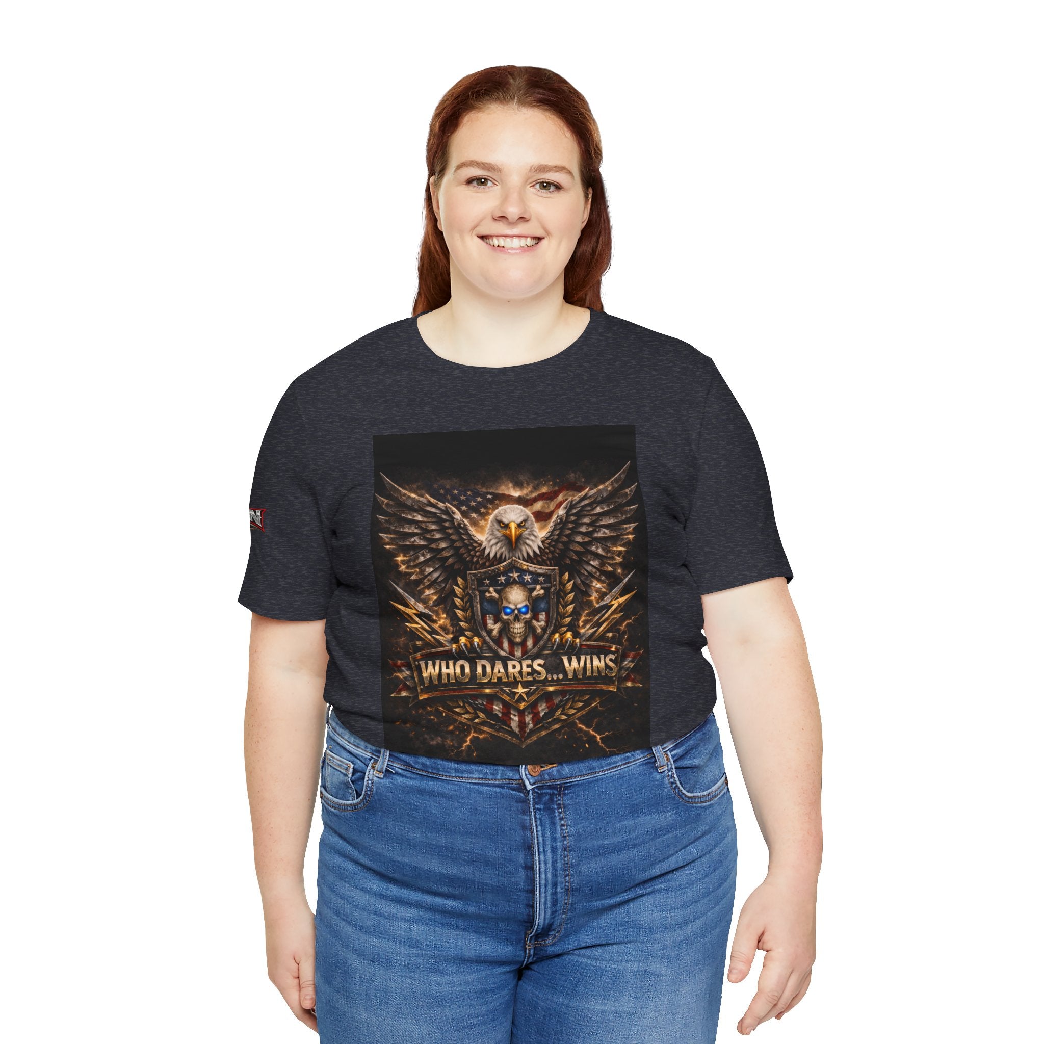 Who Dares Wins Patriotic Eagle Graphic Tee