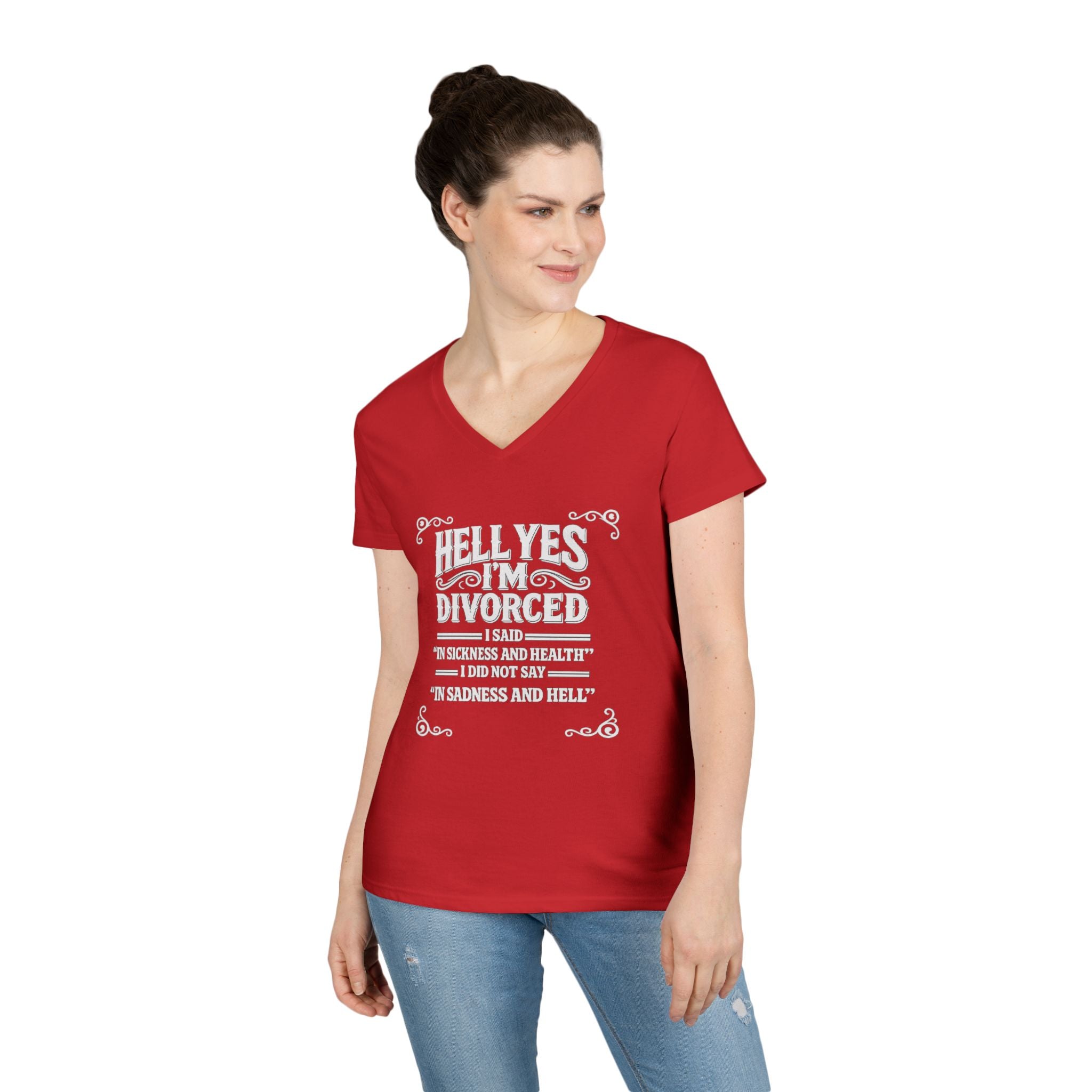 “Hell Yes I’m Divorced” Funny Separation Shirt – Divorced V-Neck Tee