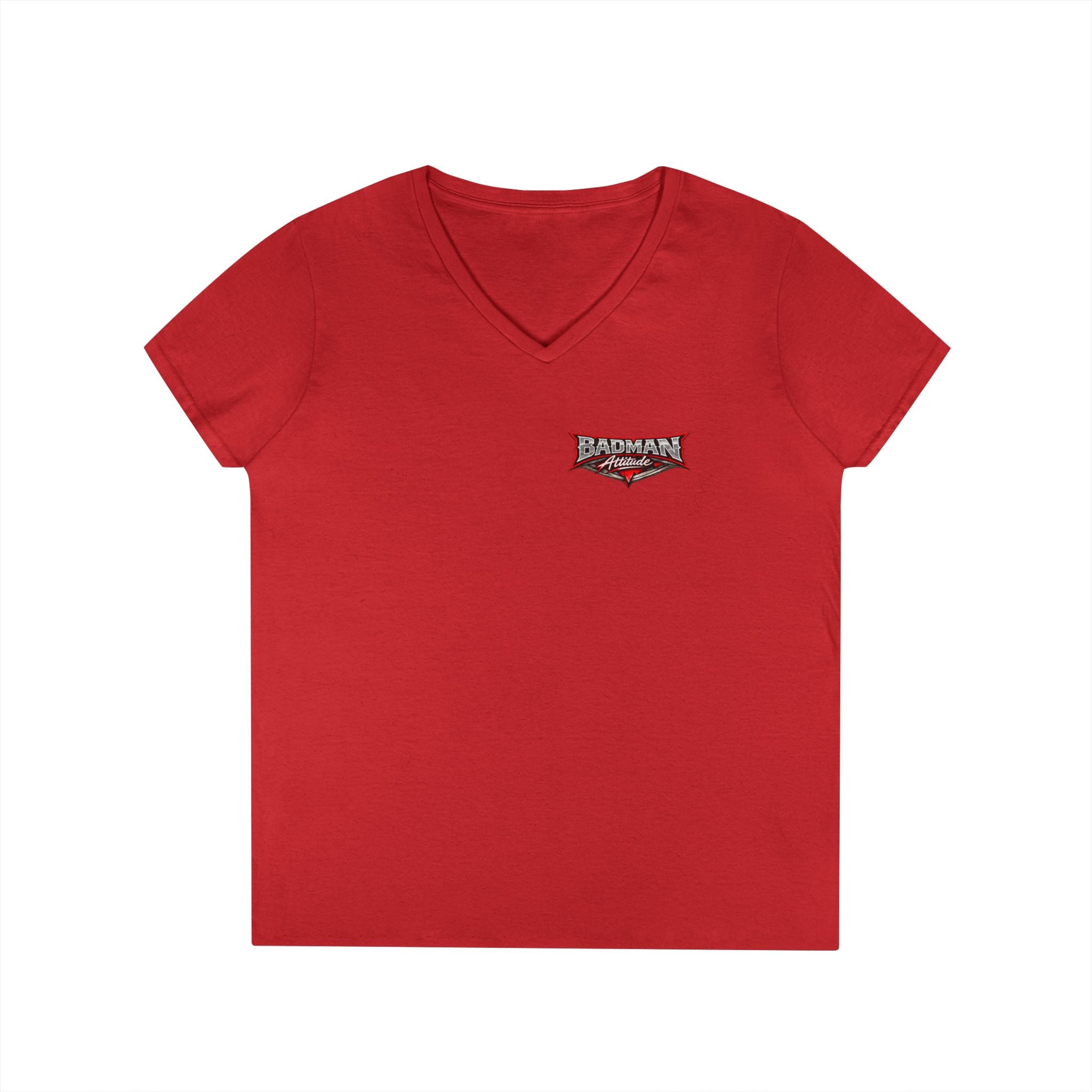 Ladies' V-Neck T-Shirt — 'Bullshit & Bitch in Me' Skull Graphic Tee