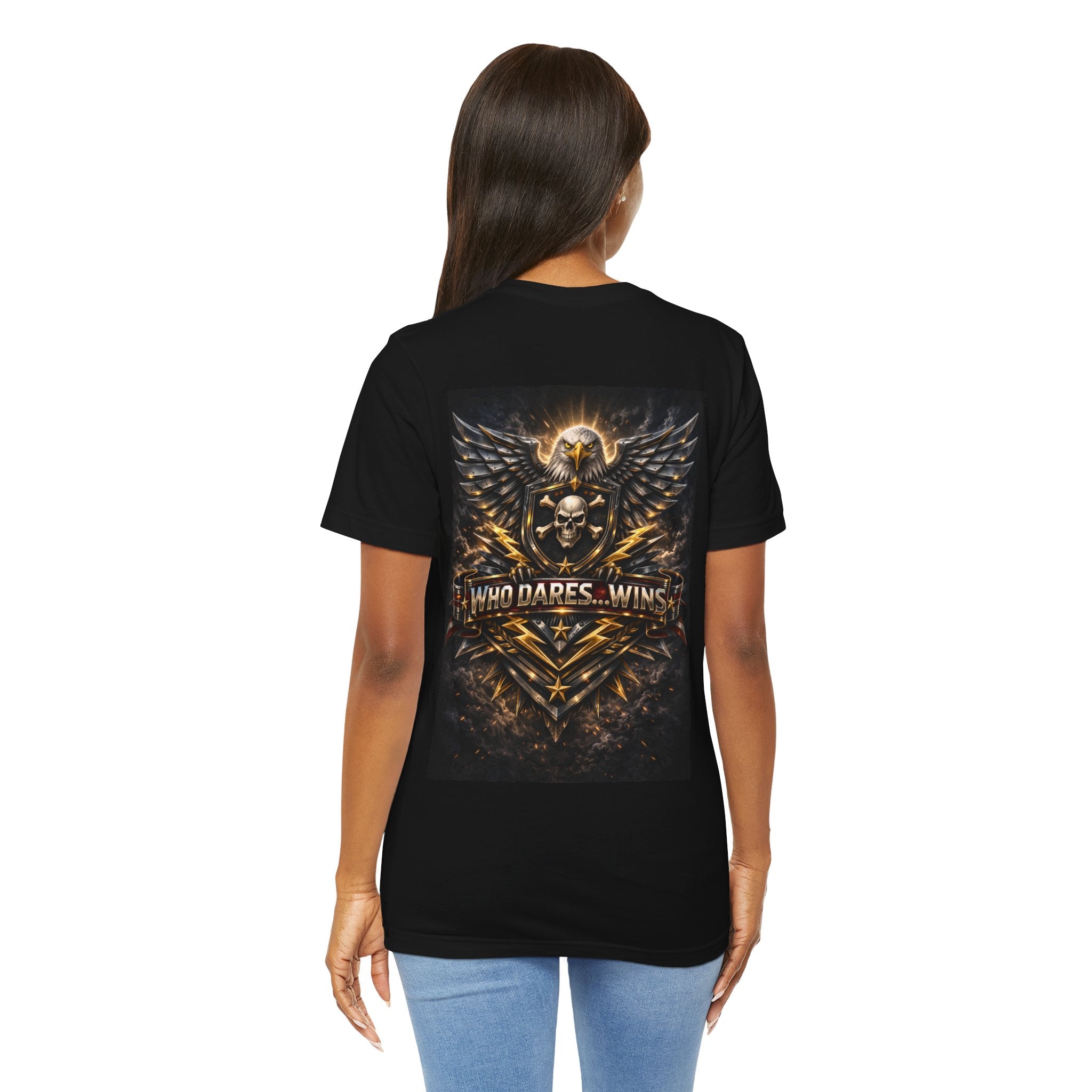 WHO DARES… WINS – Eagle Back Print Tee